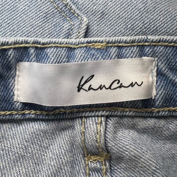 NWT Kancan Ultra High Rise Button Fly Jean Short size XL, Light Wash, Distressed - Picture 7 of 16